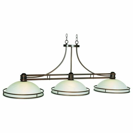 RAM GAMEROOM Cosmopolitan 56In. 3 Light Billiard Light - Bronze Finish COS-B56 BZ